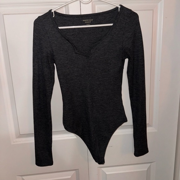 American Eagle Outfitters Tops - AE Dark Gray Bodysuit